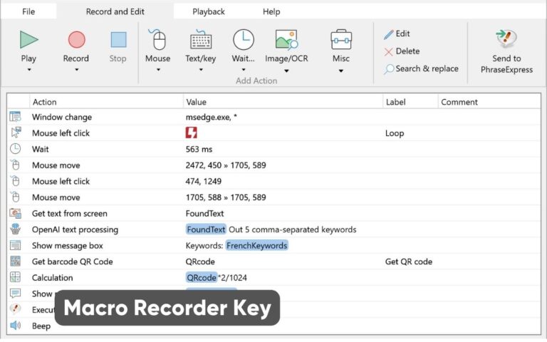 Macro Recorder Key