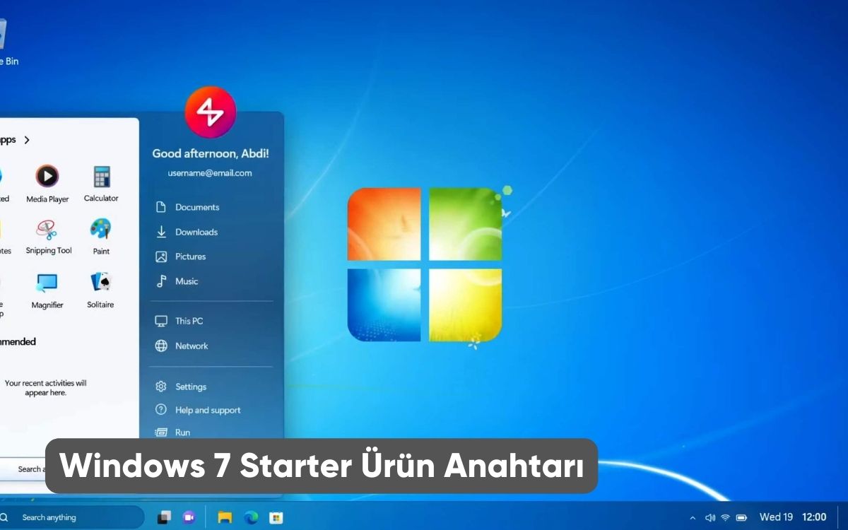 Windows 7 Starter Ürün Anahtarı